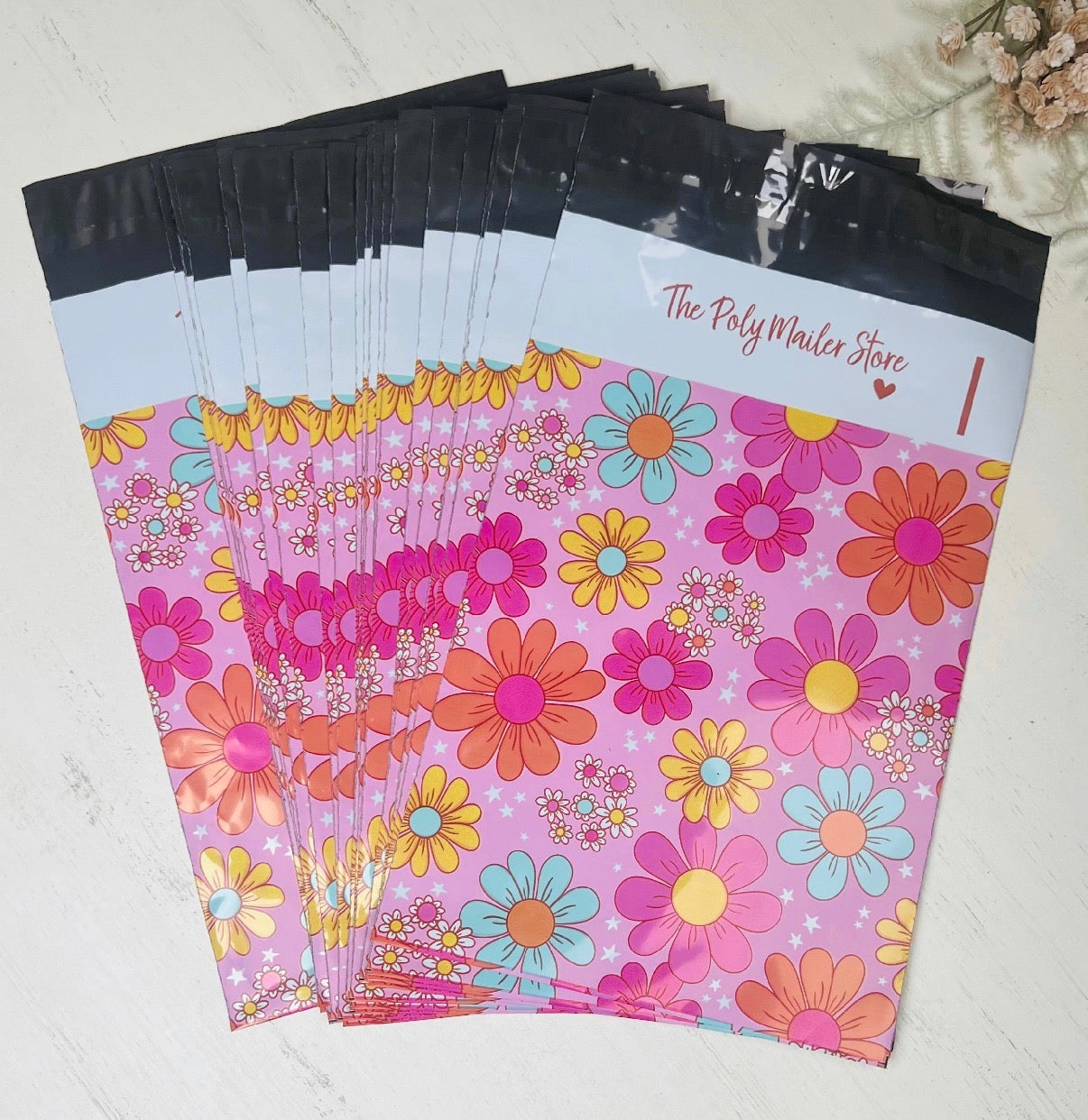 Bright Spring Flowers Poly Mailers
